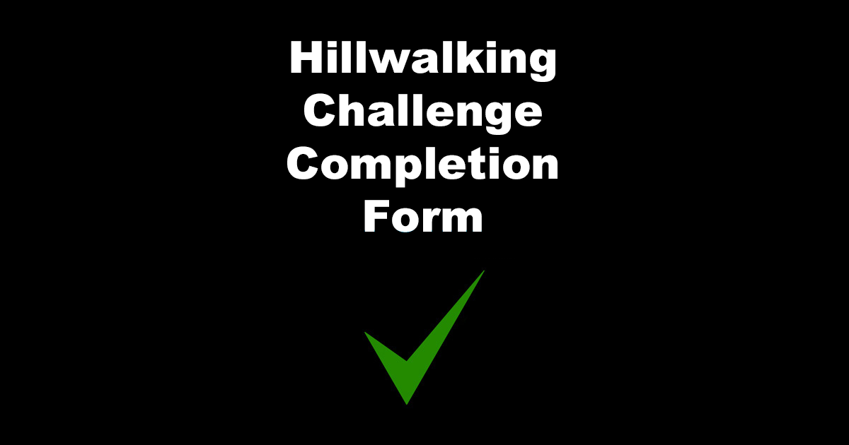Irish Hillwalking Challenge Completion Form